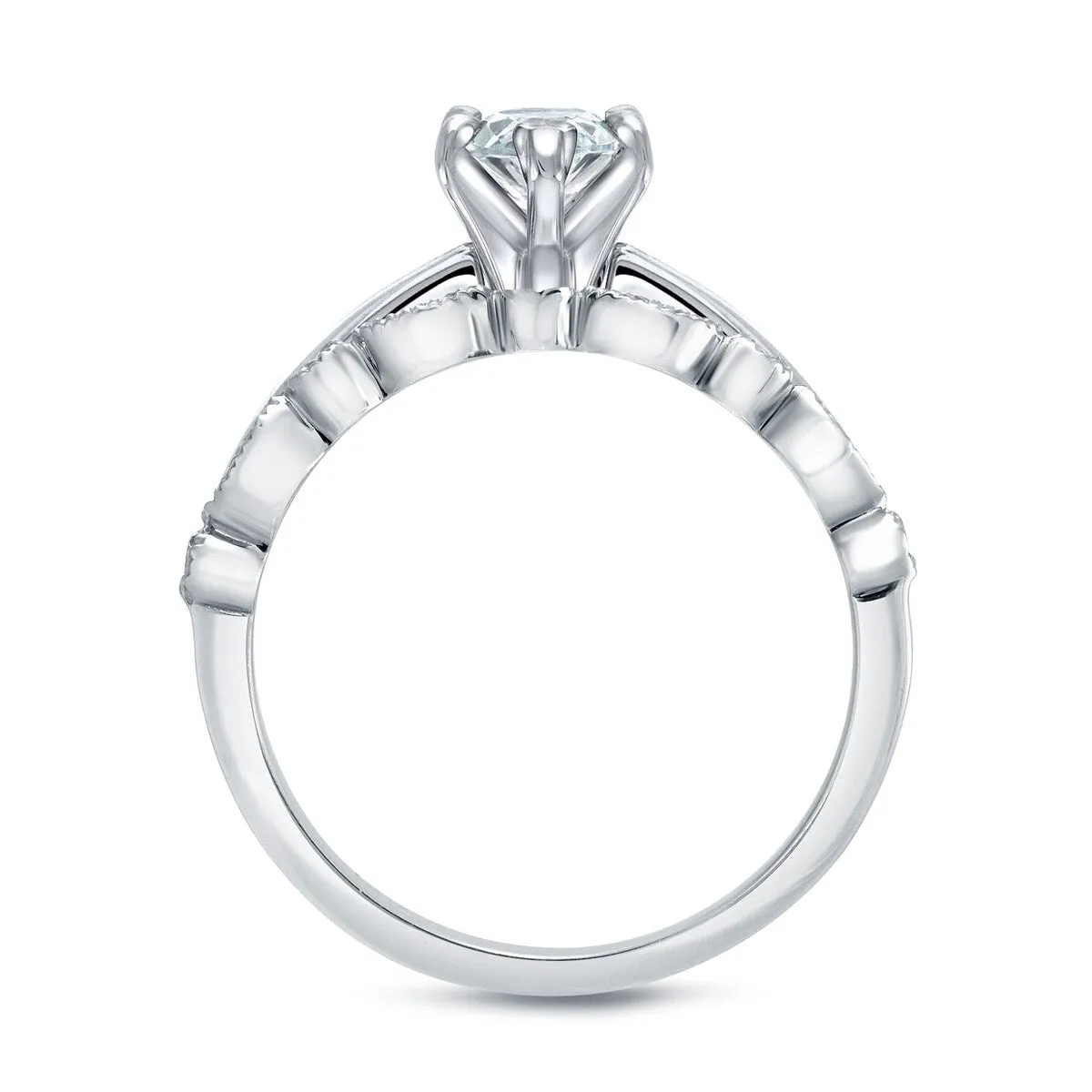 Auriya 14k Gold 1/2ctw Vintage Marquise-cut Solitaire Diamond Engagement Ring Set sold by Zulily product image thumbnail 5