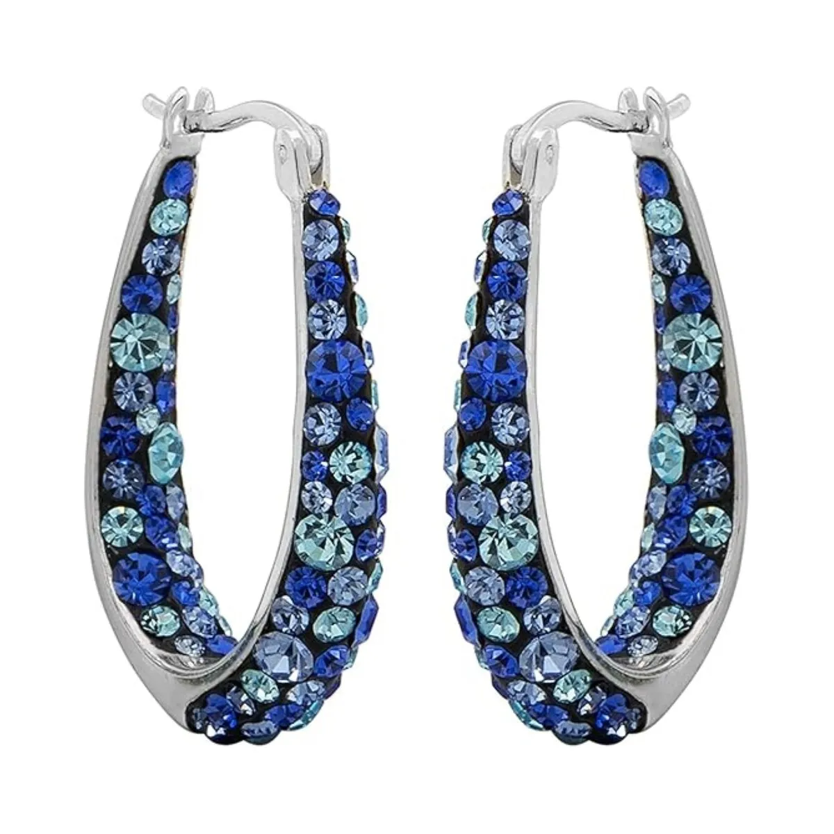 Blue Inside Out Crystal Hoop Earrings For Women sold by Zulily product image thumbnail 2