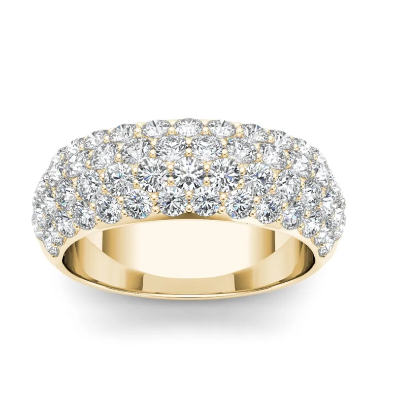 De Couer IGI Certified 14k Yellow Gold 2ct TDW Diamond Wedding Band sold by Zulily