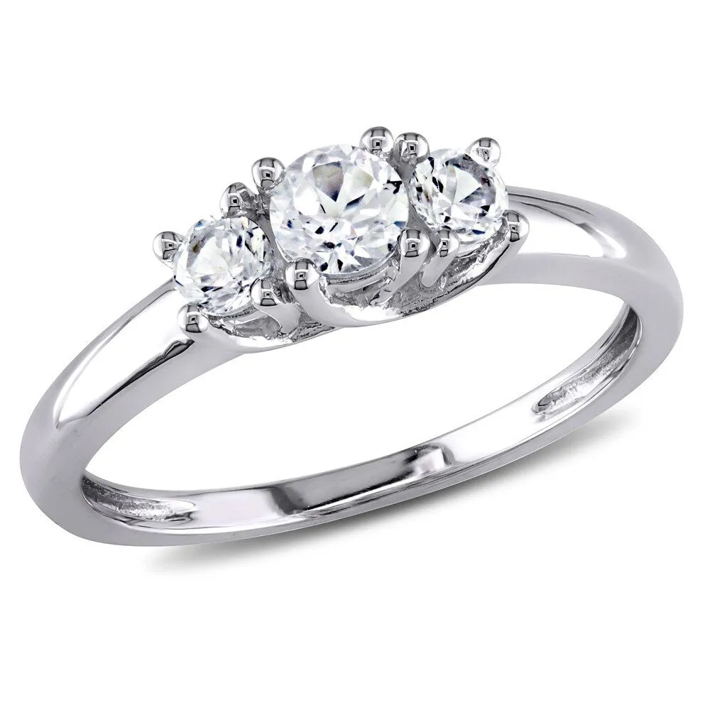 Miadora 10k White Gold Created White Sapphire Ring sold by Zulily product image thumbnail 5