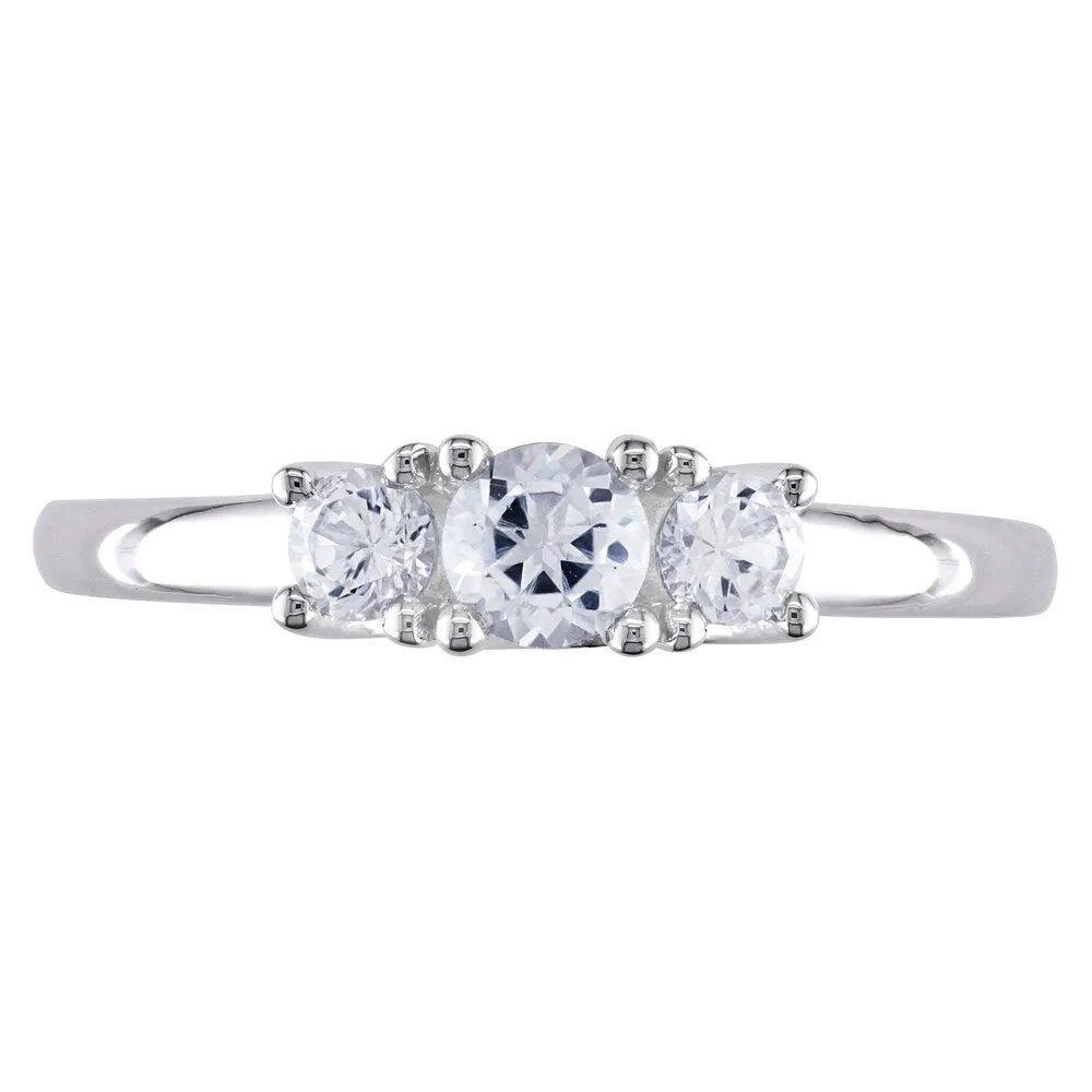 Miadora 10k White Gold Created White Sapphire Ring sold by Zulily