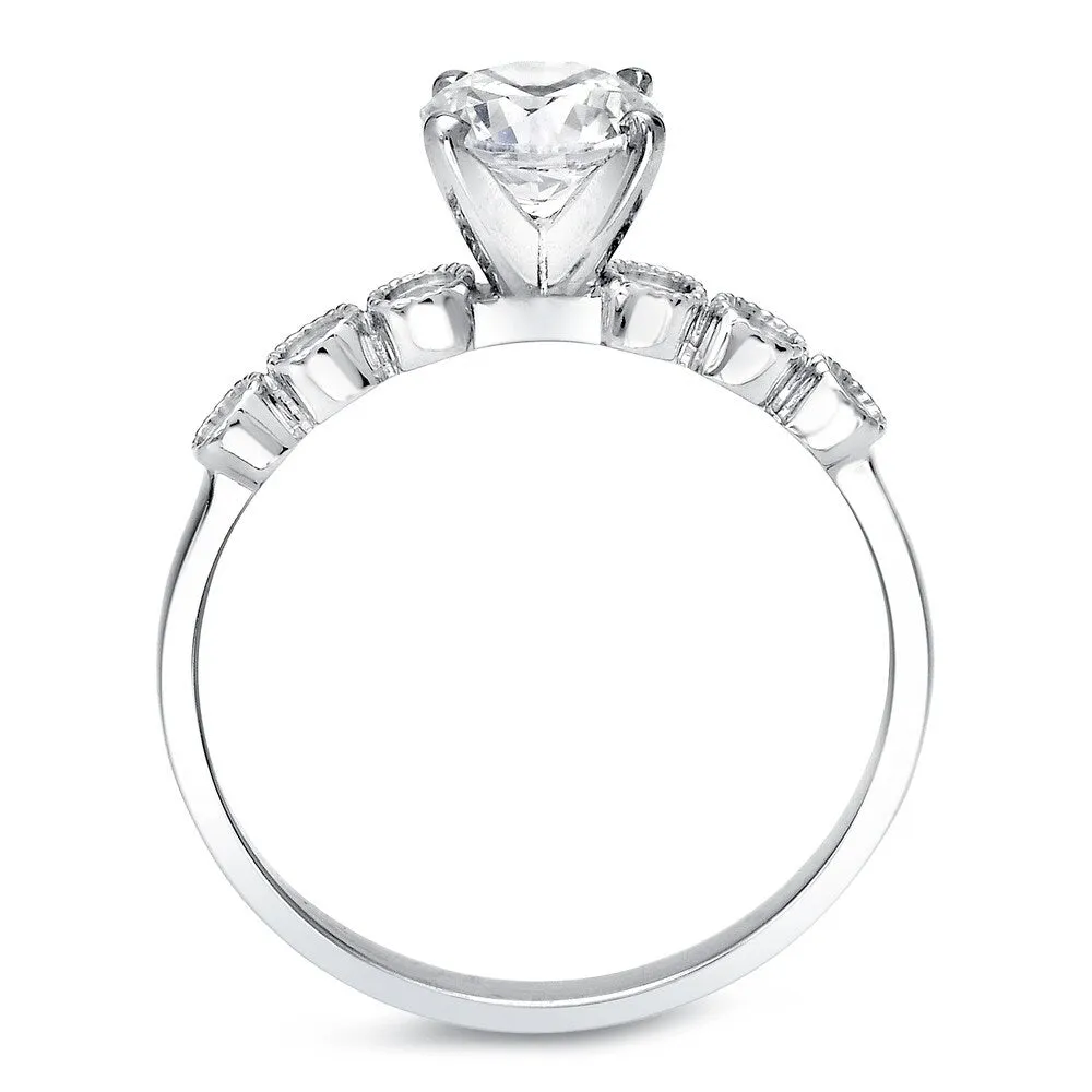 Auriya Vintage 2ct Round Moissanite Engagement Ring Set with Diamond Accents 14K Gold sold by Zulily product image thumbnail 5