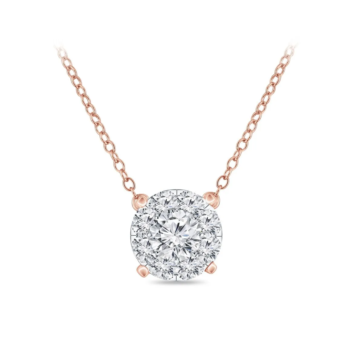 14k Gold Round Shaped 1/10ct TDW Pave Diamond Necklace by Auriya (H-I, I1-I2) sold by Zulily product image thumbnail 3