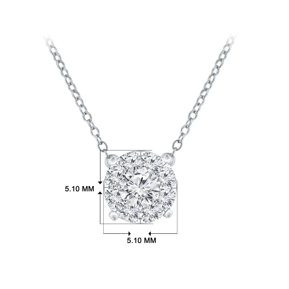 14k Gold Round Shaped 1/10ct TDW Pave Diamond Necklace by Auriya (H-I, I1-I2) sold by Zulily product image thumbnail 4