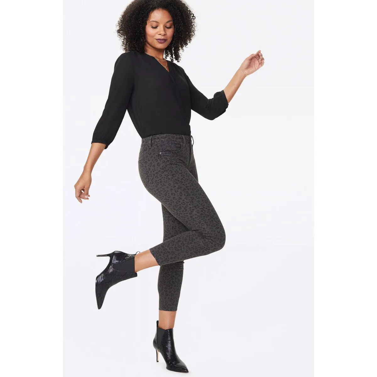 NYDJ Women's Ami High Waist Camo Ankle Skinny Jeans Grey Size 18 sold by Zulily