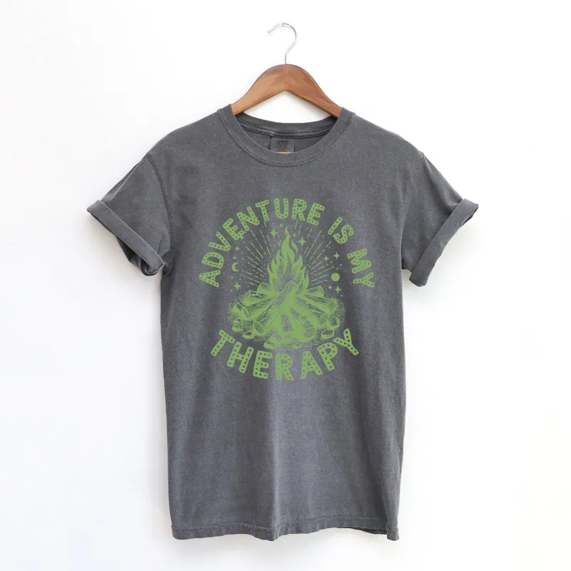 Adventure Is My Therapy Garment Dyed Tee sold by Zulily