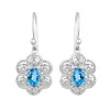 Sterling Silver with Swiss Blue Topaz and White Topaz Dangle Earring sold by Zulily