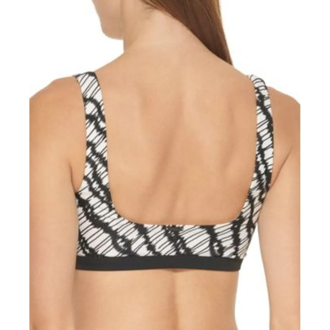 DKNY Women's Printed Square Neck Bikini Top Swimsuit Black sold by Zulily product image thumbnail 2
