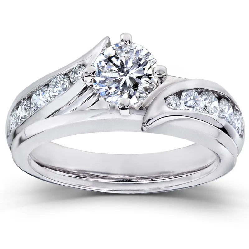 Annello 14k White Gold 1ct TDW Diamond 2-piece Bridal Ring Set made by Zulily