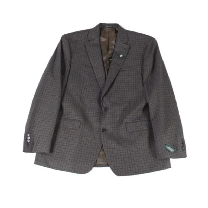 Ralph Lauren Men's Long Plaid Print Blazer Grey Size 40 sold by Zulily