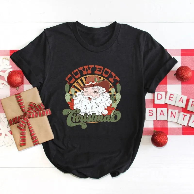 Cowboy Christmas Short Sleeve Tee sold by Zulily