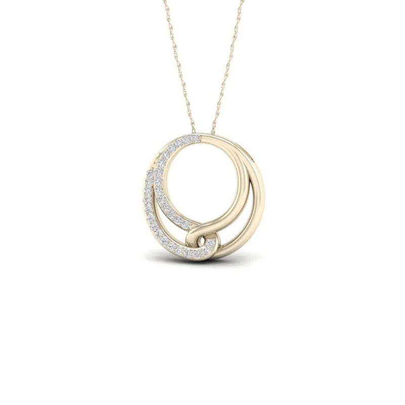 De Couer 10k Yellow Gold 1/10ct TDW Diamond Infinity Necklace sold by Zulily