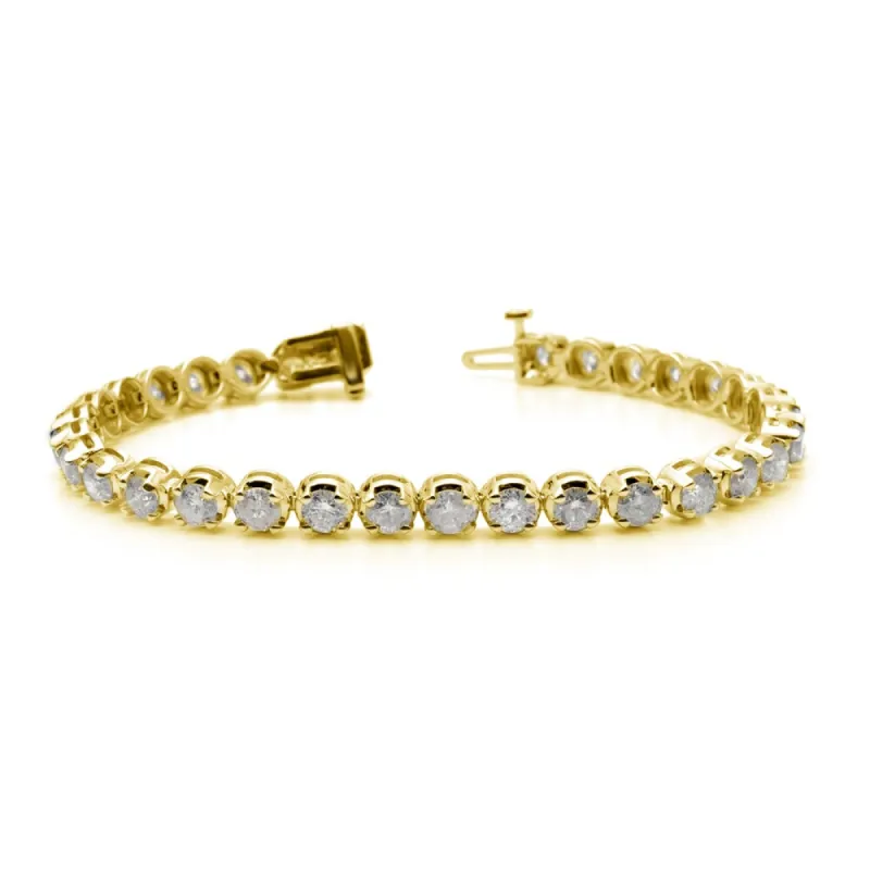 14k Gold 9ct TDW Round Diamond Tennis Bracelet by Auriya sold by Zulily