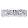Annello by Kobelli 14k White Gold 2 1/4 Carats TDW Princess Baguette Diamond Wedding Band sold by Zulily