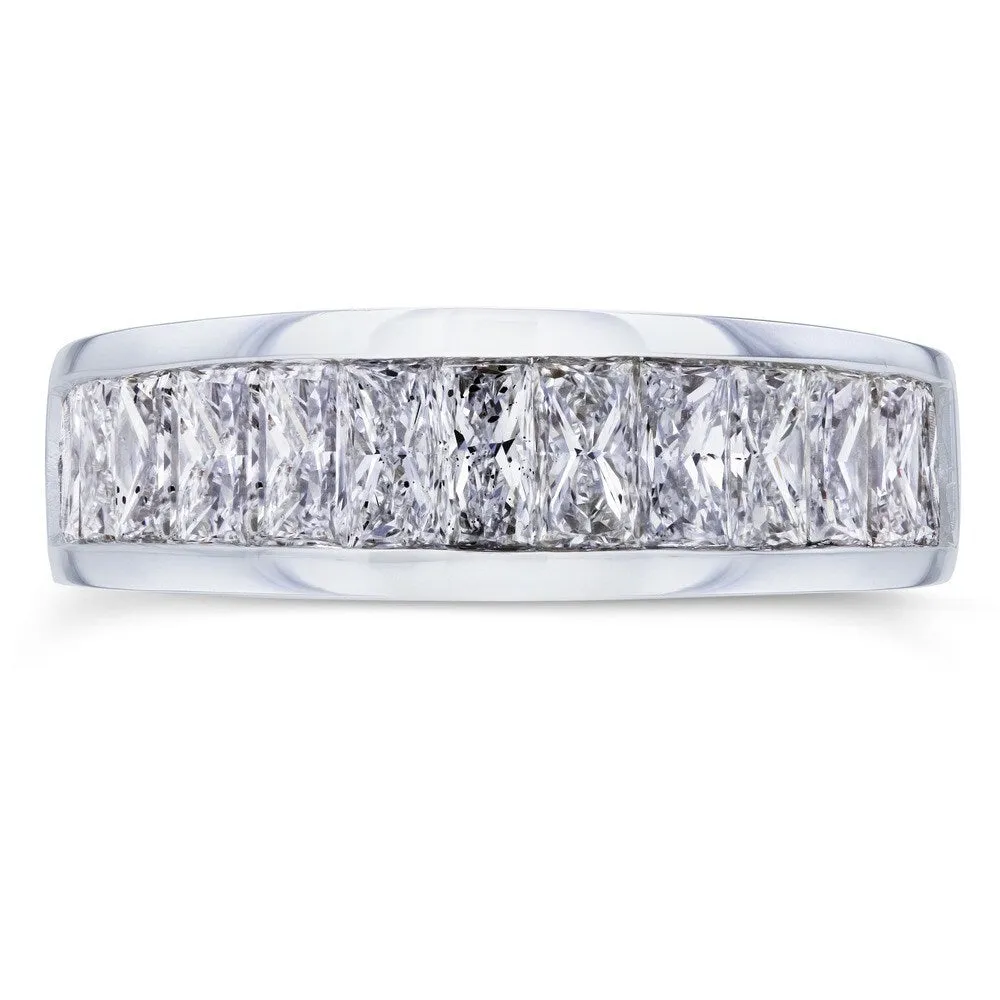 Annello by Kobelli 14k White Gold 2 1/4 Carats TDW Princess Baguette Diamond Wedding Band sold by Zulily product image thumbnail 3