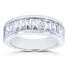 Annello by Kobelli 14k White Gold 2 1/4 Carats TDW Princess Baguette Diamond Wedding Band sold by Zulily