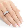 Annello by Kobelli 14k White Gold 2 1/4 Carats TDW Princess Baguette Diamond Wedding Band sold by Zulily