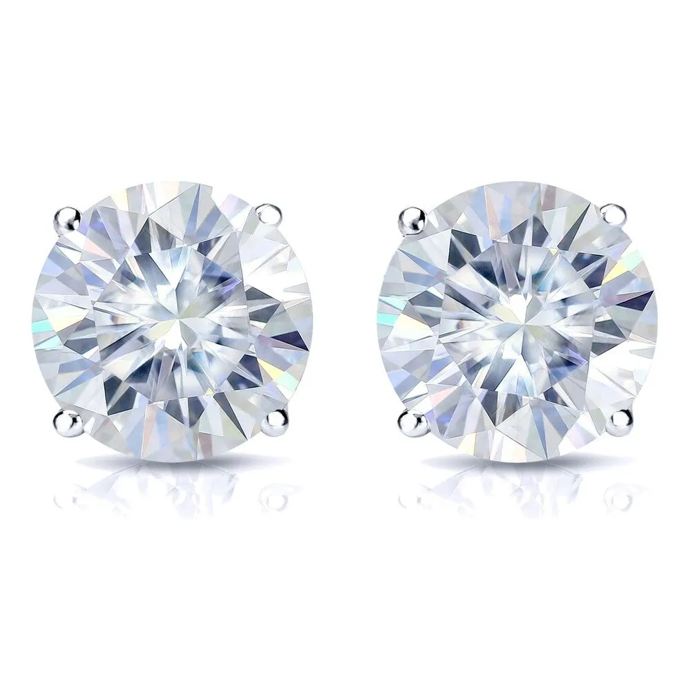 Auriya 5ct TW Round Moissanite Stud Earrings 18k Gold sold by Zulily product image thumbnail 3