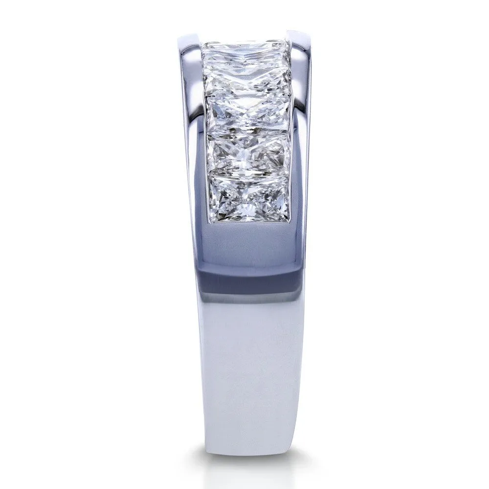 Annello by Kobelli 14k White Gold 2 1/4 Carats TDW Princess Baguette Diamond Wedding Band sold by Zulily product image thumbnail 5