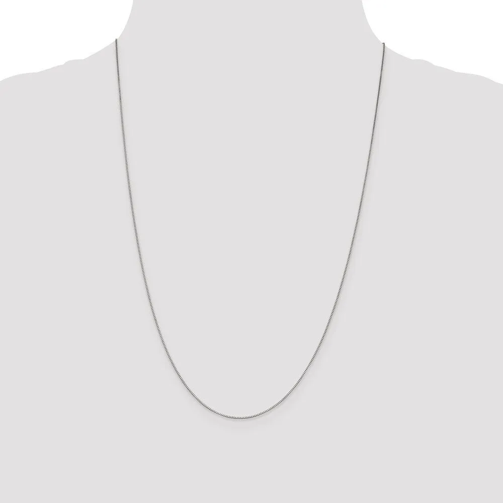 Curata 10k White Gold 0.7mm Solid Box Chain Necklace (Spring-ring) Options: 16 18 20 22 24 sold by Zulily product image thumbnail 3