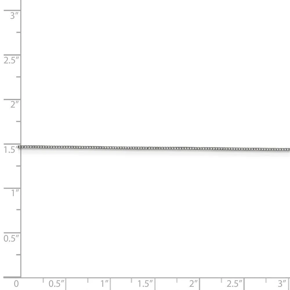 Curata 10k White Gold 0.7mm Solid Box Chain Necklace (Spring-ring) Options: 16 18 20 22 24 sold by Zulily product image thumbnail 2