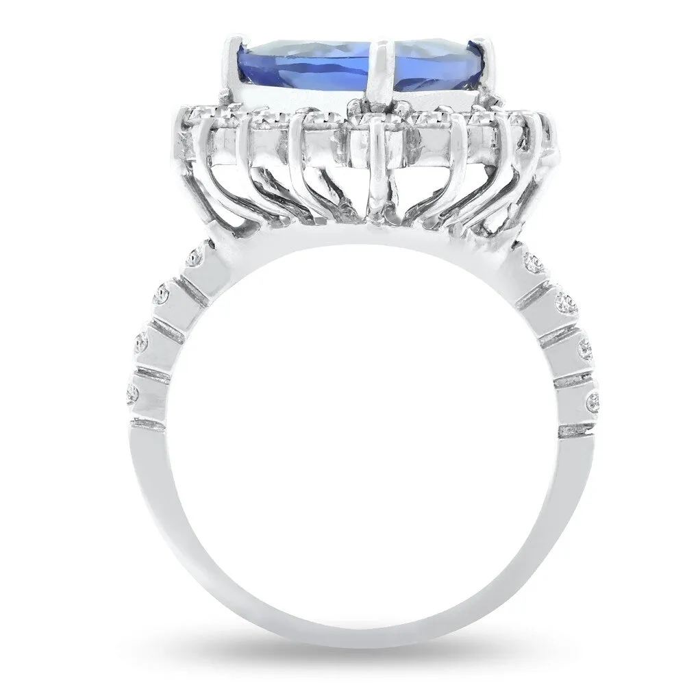 Auriya 14k Gold 4ct Tanzanite and 1 3/8ct TDW Round Diamonds Engagement Ring sold by Zulily product image thumbnail 5