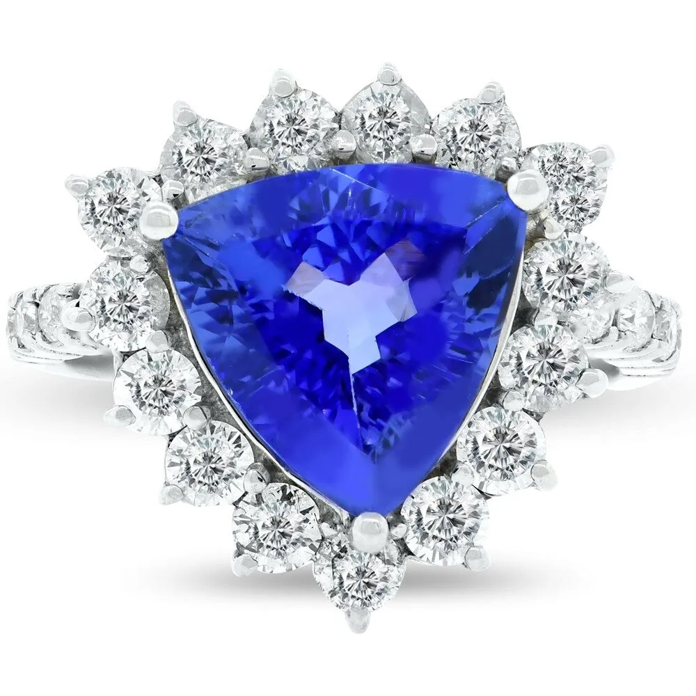 Auriya 14k Gold 4ct Tanzanite and 1 3/8ct TDW Round Diamonds Engagement Ring sold by Zulily product image thumbnail 3