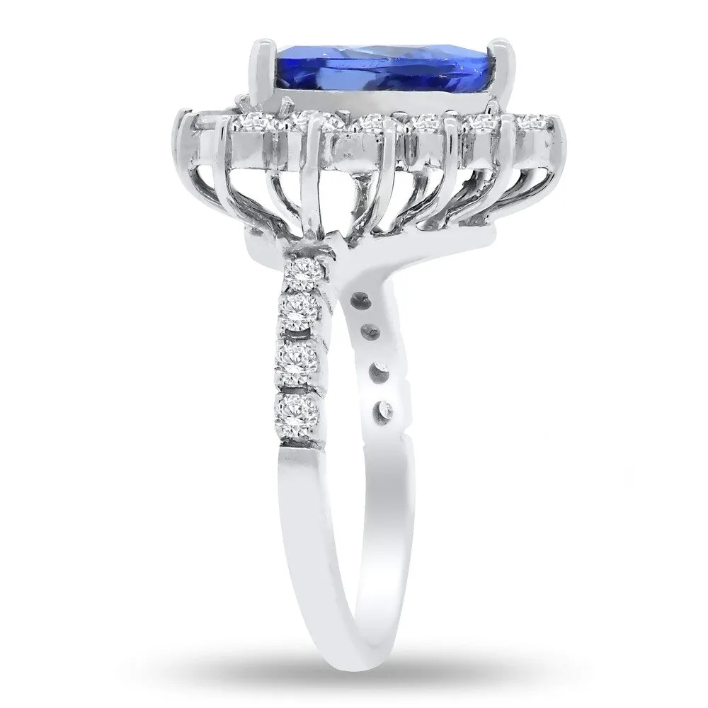 Auriya 14k Gold 4ct Tanzanite and 1 3/8ct TDW Round Diamonds Engagement Ring sold by Zulily product image thumbnail 4
