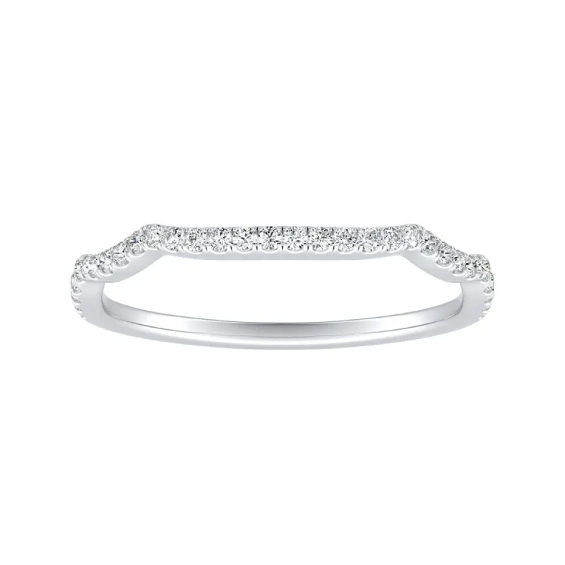 Auriya 1/8ctw Contoured Diamond Wedding Band Platinum sold by Zulily