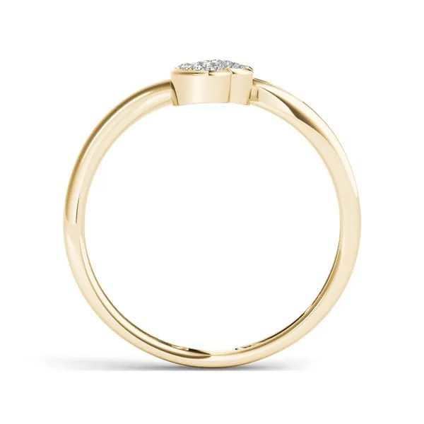 De Couer 10k Yellow Gold 1/20ct TDW Diamond Two Heart Wrap Ring sold by Zulily product image thumbnail 3