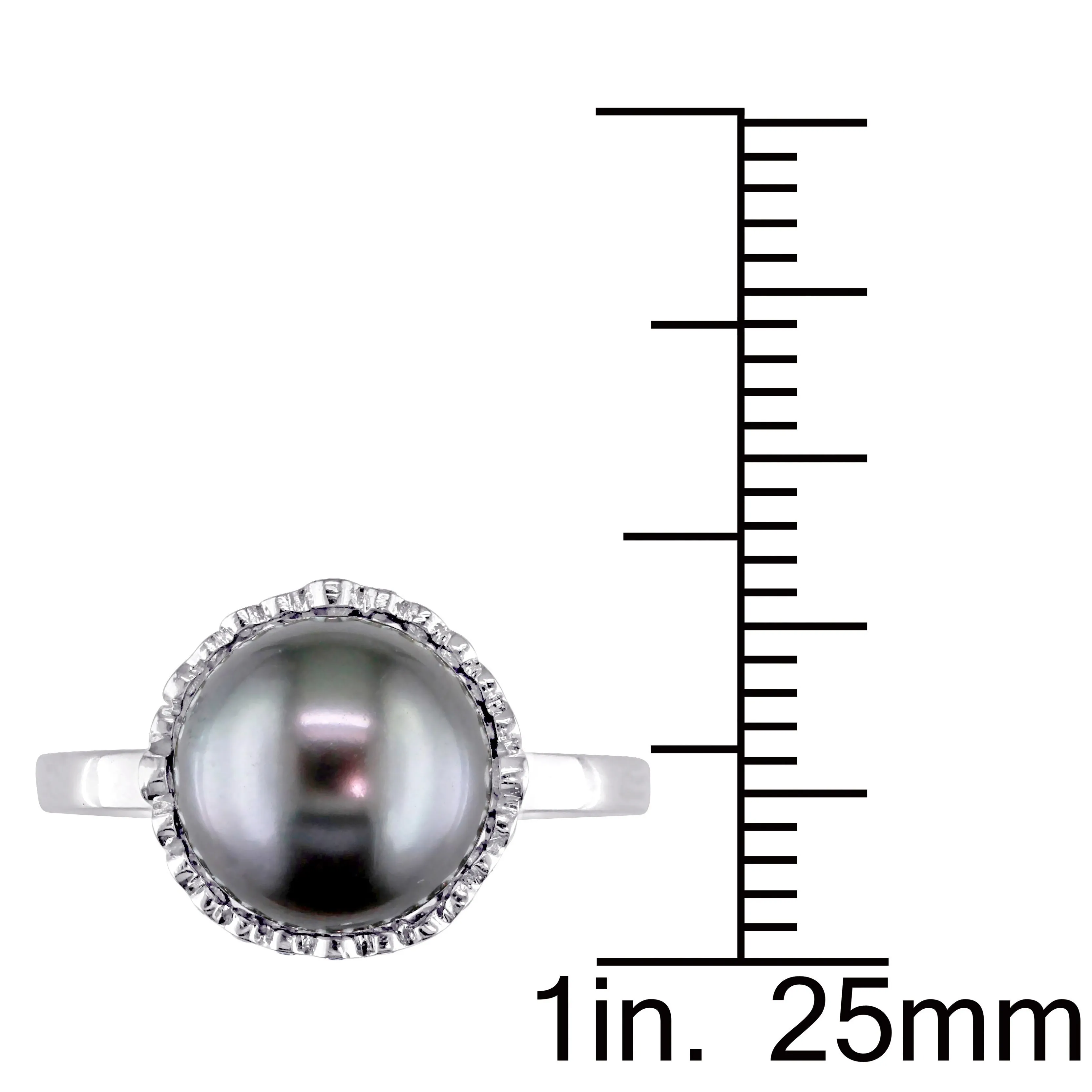 Miadora 8.5-9mm Cultured Freshwater Pearl and Diamond Accent Ring in 10k White Gold sold by Zulily product image thumbnail 4
