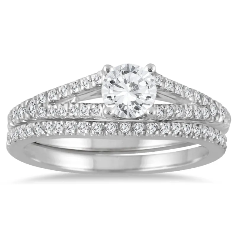 3/4 Carat TW Diamond Bridal Set in 10K White Gold sold by Zulily