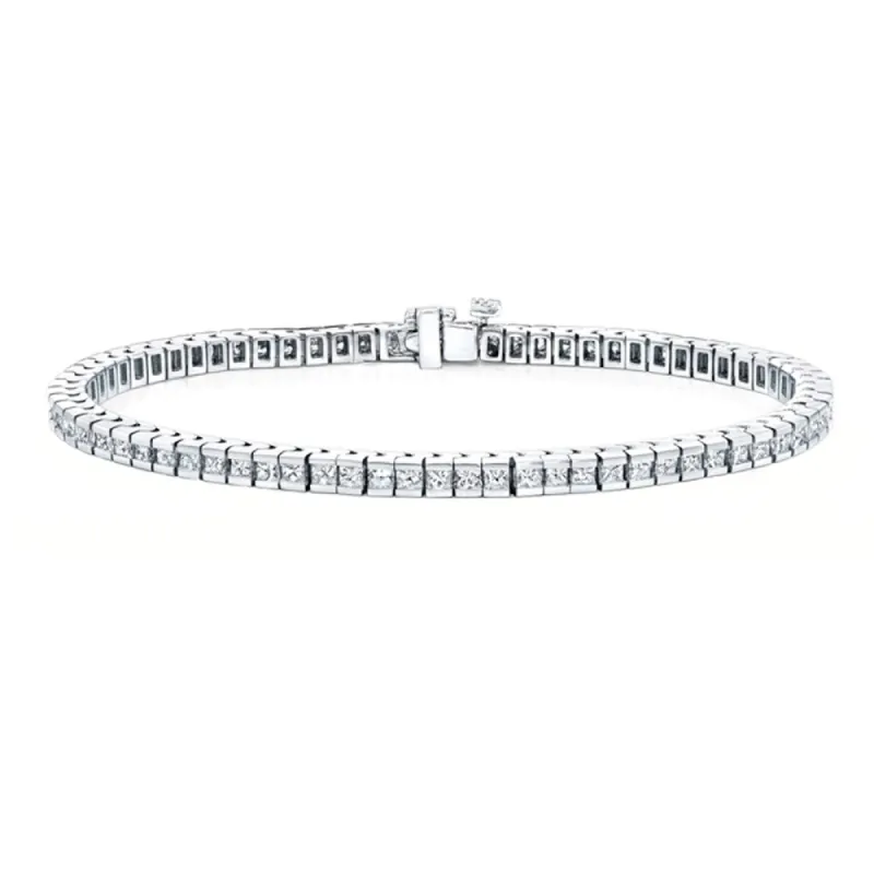 Auriya 14k Gold 6 3/4ct TDW Channel-Set Princess Cut Diamond Bracelet (H-I, VS1-VS2) sold by Zulily