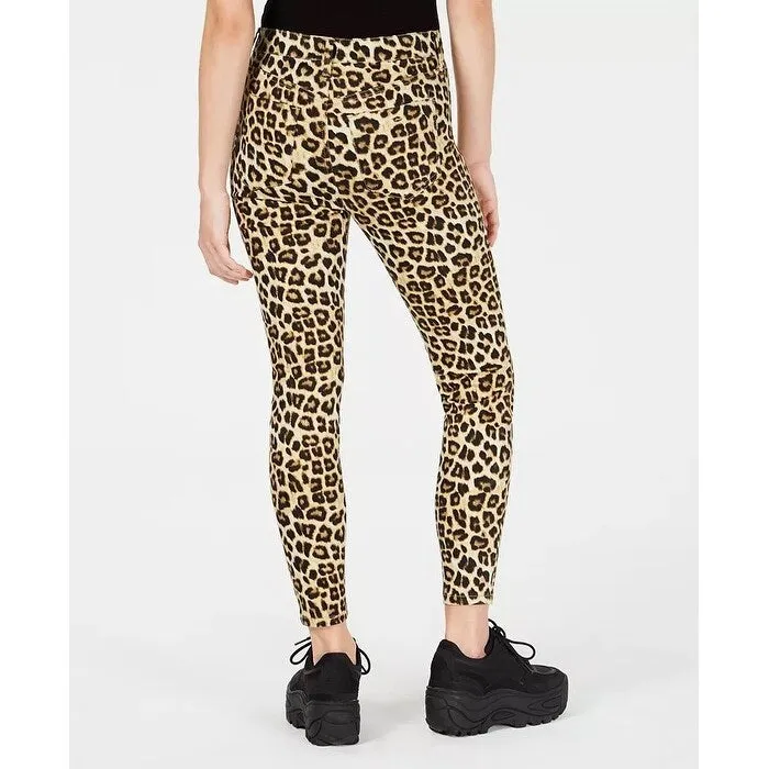Celebrity Pink Juniors' Cheetah-Print Skinny Ankle Jeans Yellow Size 9 sold by Zulily product image thumbnail 2