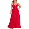 Betsy & Adam Women's V Neck Gown Red Size Large sold by Zulily