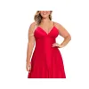 Betsy & Adam Women's V Neck Gown Red Size Large sold by Zulily