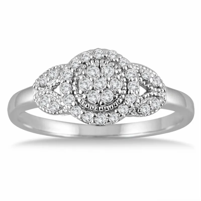 1/4 Carat TW Diamond Ring in 10K White Gold sold by Zulily