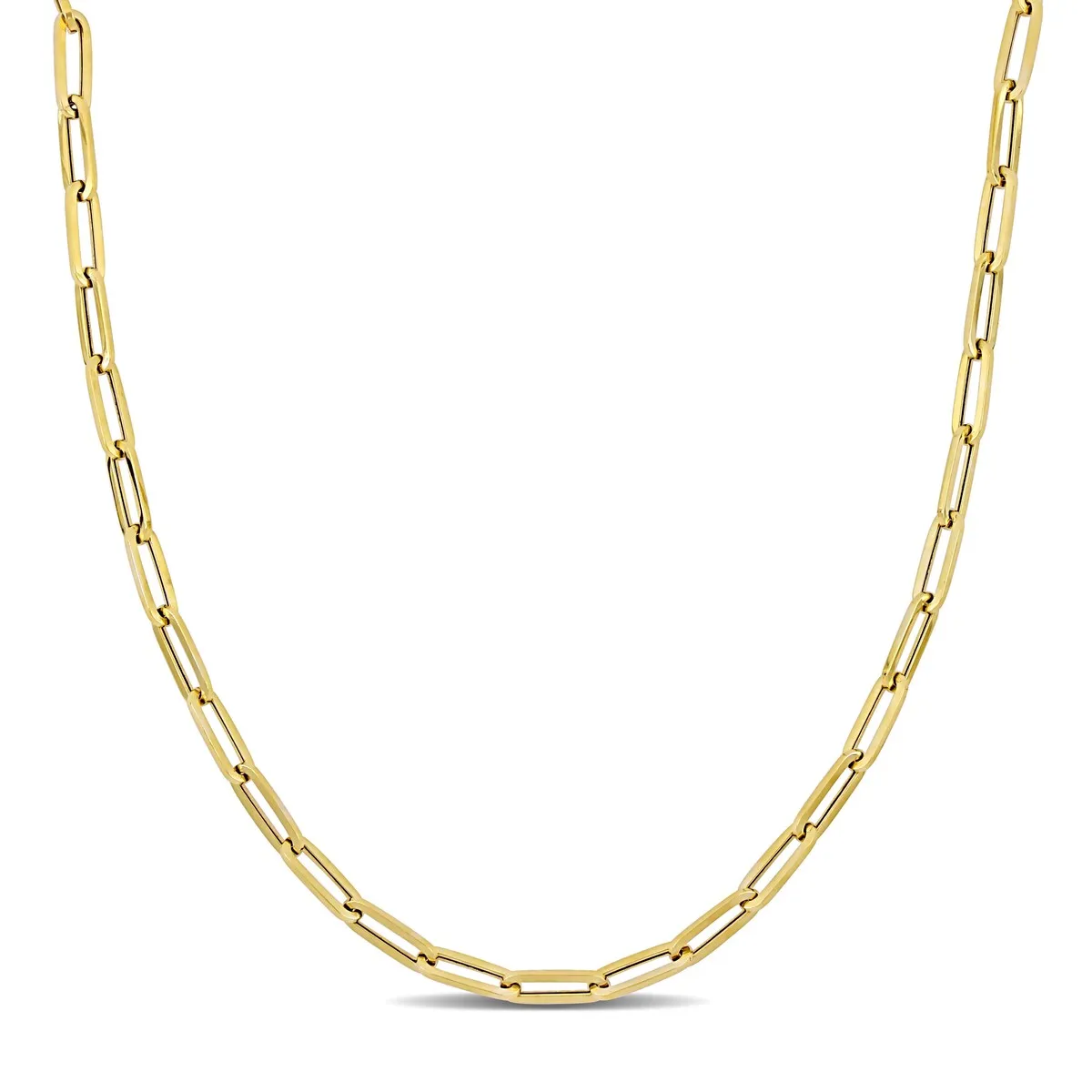 Miadora 30-Inch 4mm Paperclip Oval Link Chain Necklace in 14k Yellow Gold sold by Zulily