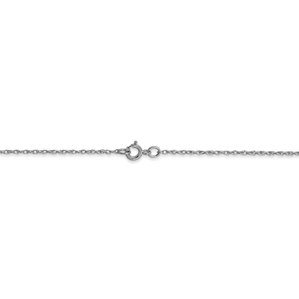 Curata 14k White Gold Solid 0.6mm Carded Cable Rope Chain Necklace Options: 16 18 20 24 sold by Zulily product image thumbnail 5