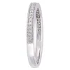 Moissanite by Miadora Signature Collection 14k White Gold 1/8ct TDW Diamond Stackable Semi-Eternity Wedding Band sold by Zulily