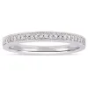 Moissanite by Miadora Signature Collection 14k White Gold 1/8ct TDW Diamond Stackable Semi-Eternity Wedding Band sold by Zulily