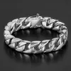 Stainless Steel Polished Curb Chain Bracelet - 8.5 Inches (15 mm Wide) sold by Zulily