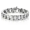 Stainless Steel Polished Curb Chain Bracelet - 8.5 Inches (15 mm Wide) sold by Zulily