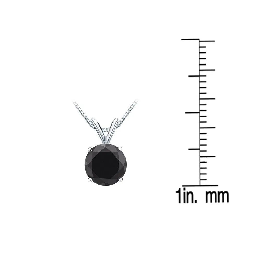 Auriya 14k Gold 1 1/4ctw Black Diamond Solitaire Necklace sold by Zulily product image thumbnail 4