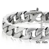 Stainless Steel Polished Curb Chain Bracelet - 8.5 Inches (15 mm Wide) sold by Zulily