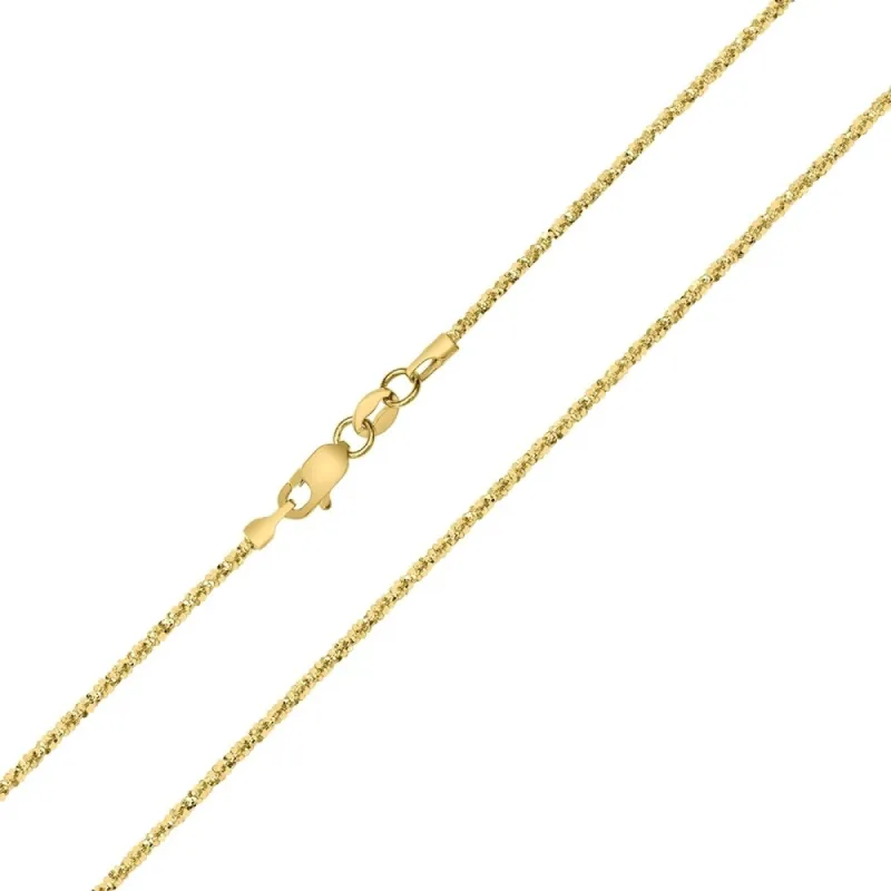 10K Yellow Gold 1.5MM Sparkle Chain with Lobster Clasp - 16 Inch sold by Zulily