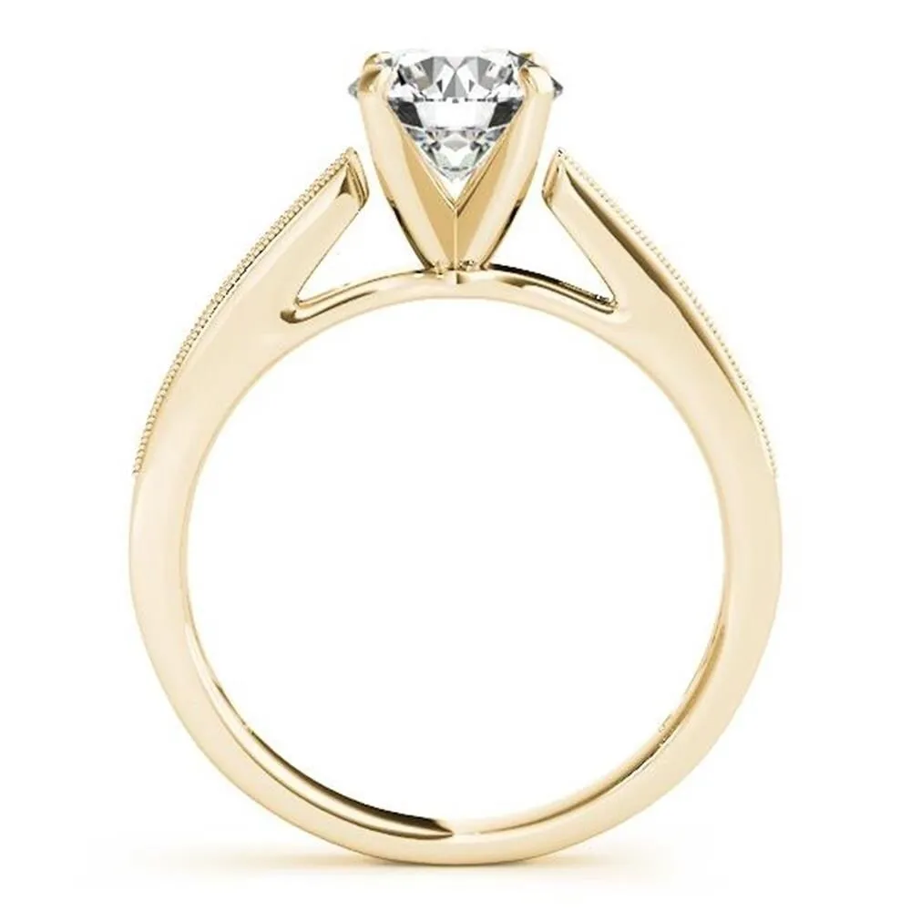 Auriya 14k Gold Classic 3ct Moissanite and Diamond Engagement Ring 1/6ctw sold by Zulily product image thumbnail 5