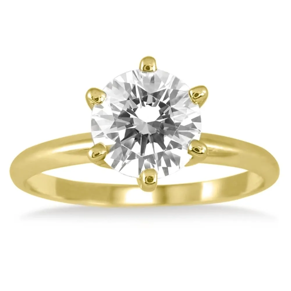 Signature Quality 1 Carat Diamond Solitaire Ring in 18K Yellow Gold (G-H Color, SI2-SI3 Clarity) sold by Zulily product image thumbnail 2