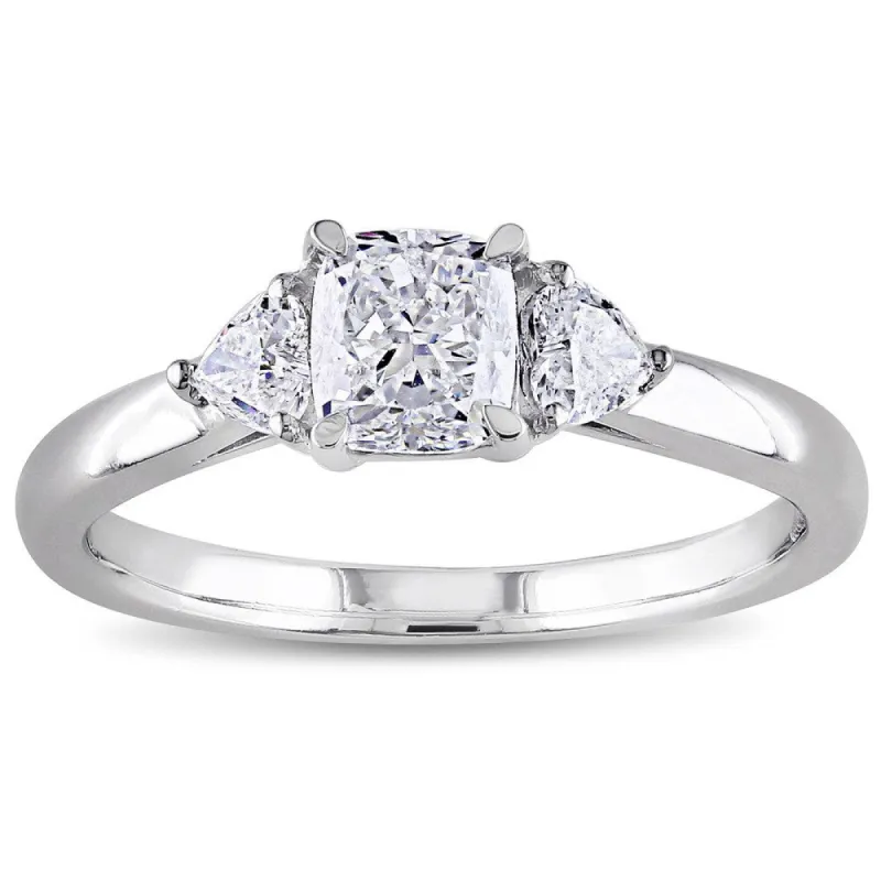 Miadora Signature Collection 14k White Gold 1ct TDW Diamond Three Stone Ring sold by Zulily