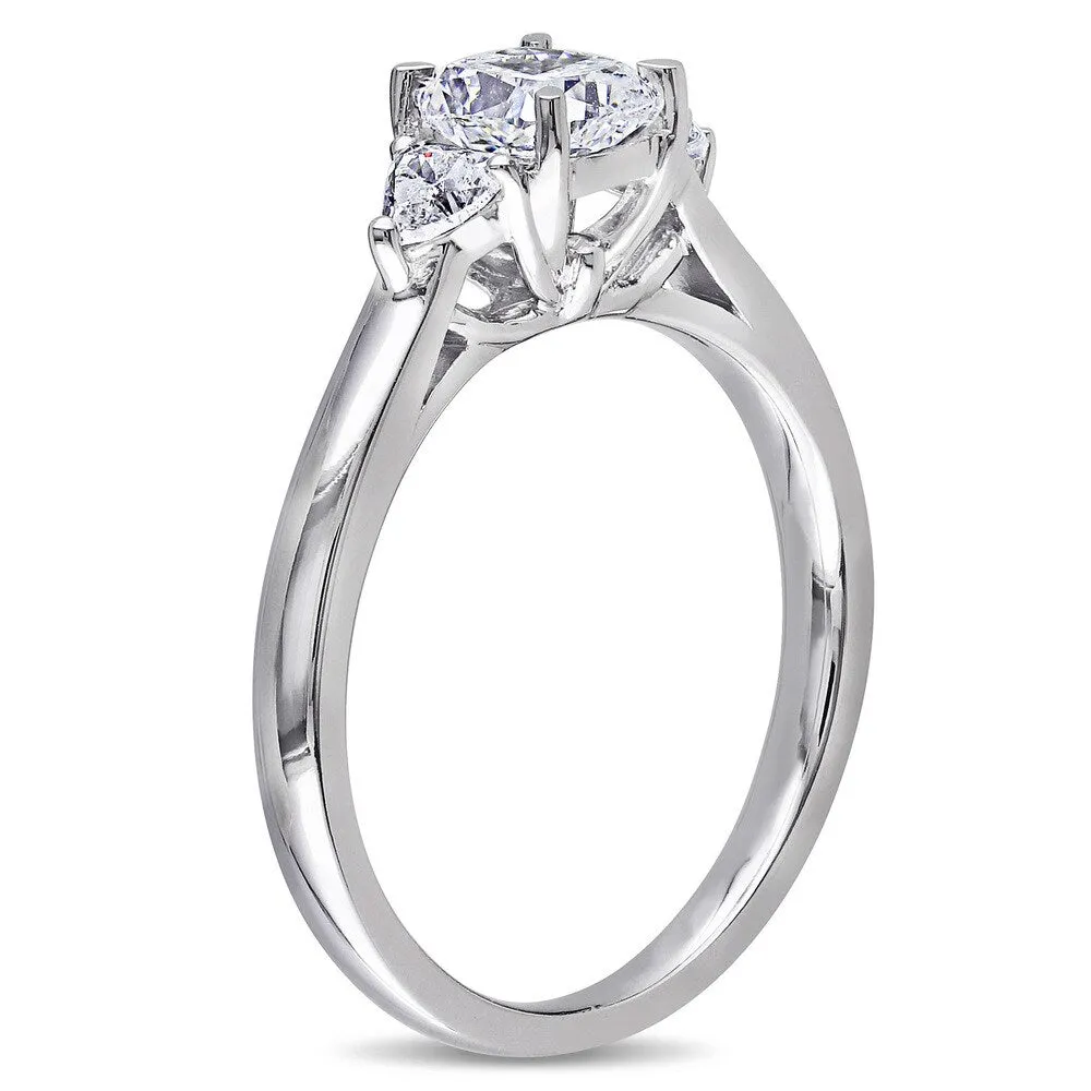 Miadora Signature Collection 14k White Gold 1ct TDW Diamond Three Stone Ring sold by Zulily product image thumbnail 2